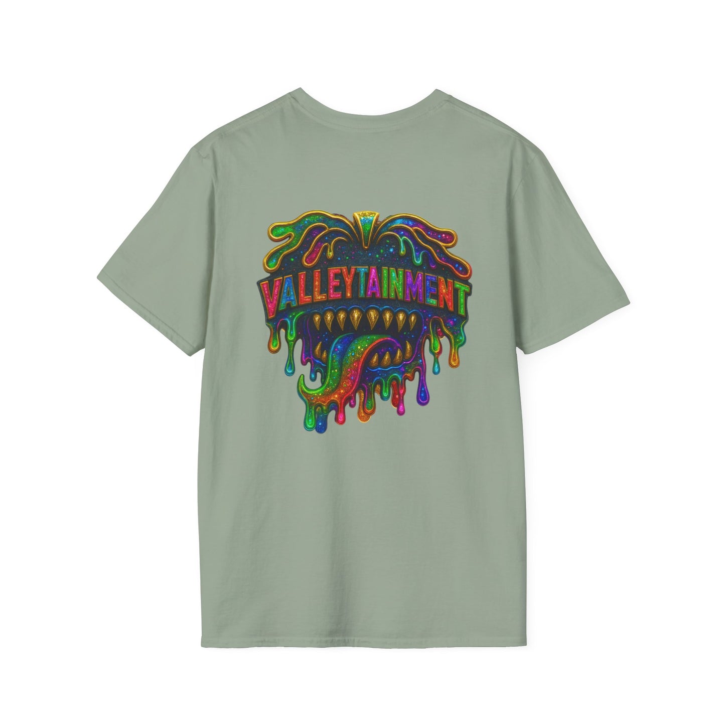TRIP THA DEMON: The Rainbow-Spitting Streetwear Devil Taking Over the Culture
Valleytainment' Design on back Vibrant Unisex T-Shirt for Festivals, Streetwear, Gift