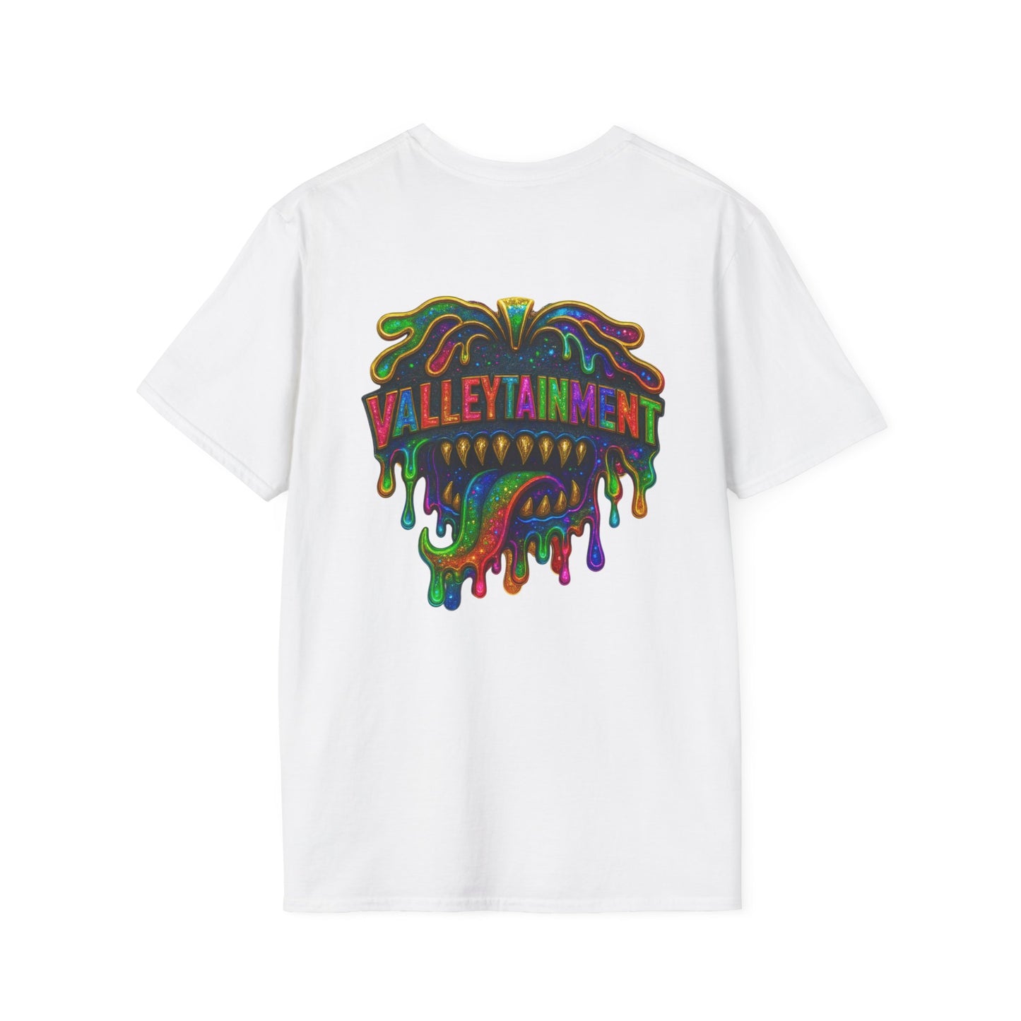 TRIP THA DEMON: The Rainbow-Spitting Streetwear Devil Taking Over the Culture
Valleytainment' Design on back Vibrant Unisex T-Shirt for Festivals, Streetwear, Gift