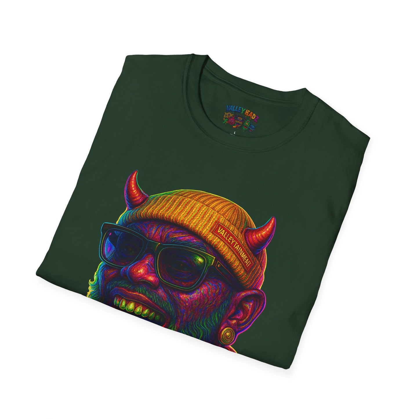 TRIP THA DEMON: The Rainbow-Spitting Streetwear Devil Taking Over the Culture
Valleytainment' Design on back Vibrant Unisex T-Shirt for Festivals, Streetwear, Gift