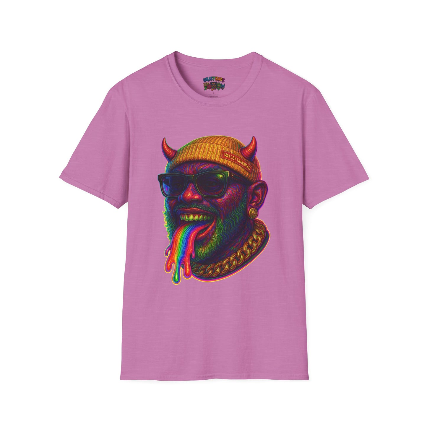 TRIP THA DEMON: The Rainbow-Spitting Streetwear Devil Taking Over the Culture
Valleytainment' Design on back Vibrant Unisex T-Shirt for Festivals, Streetwear, Gift
