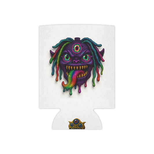 Psychedelic Can Cooler, Colorful Drink Holder, Festival Accessory, Party Gear, Gift for Beer Lovers, Summer Vibes