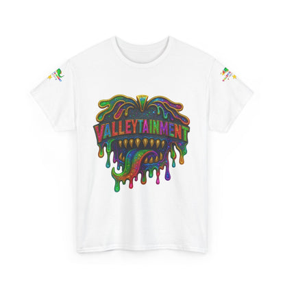 VALLEYTAINMENT™ “Drip Monster” Rainbow Pendant Tee | Dopamine-Streetwear (Unisex)