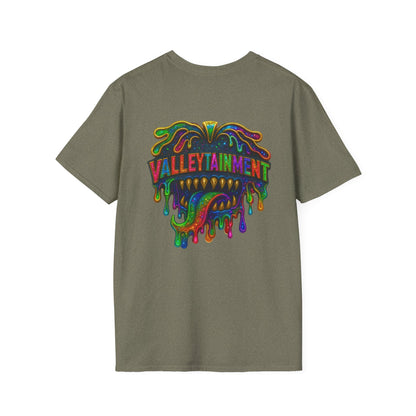 TRIP THA DEMON: The Rainbow-Spitting Streetwear Devil Taking Over the Culture
Valleytainment' Design on back Vibrant Unisex T-Shirt for Festivals, Streetwear, Gift