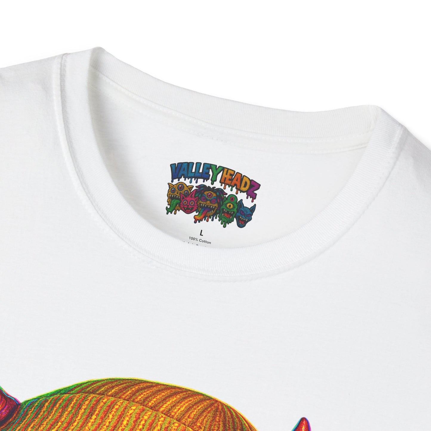 TRIP THA DEMON: The Rainbow-Spitting Streetwear Devil Taking Over the Culture
Valleytainment' Design on back Vibrant Unisex T-Shirt for Festivals, Streetwear, Gift