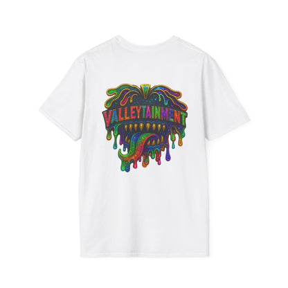 TRIP THA DEMON: The Rainbow-Spitting Streetwear Devil Taking Over the Culture
Valleytainment' Design on back Vibrant Unisex T-Shirt for Festivals, Streetwear, Gift