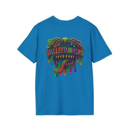 TRIP THA DEMON: The Rainbow-Spitting Streetwear Devil Taking Over the Culture
Valleytainment' Design on back Vibrant Unisex T-Shirt for Festivals, Streetwear, Gift