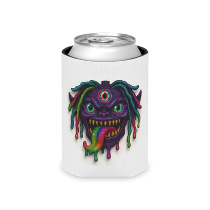 Psychedelic Can Cooler, Colorful Drink Holder, Festival Accessory, Party Gear, Gift for Beer Lovers, Summer Vibes