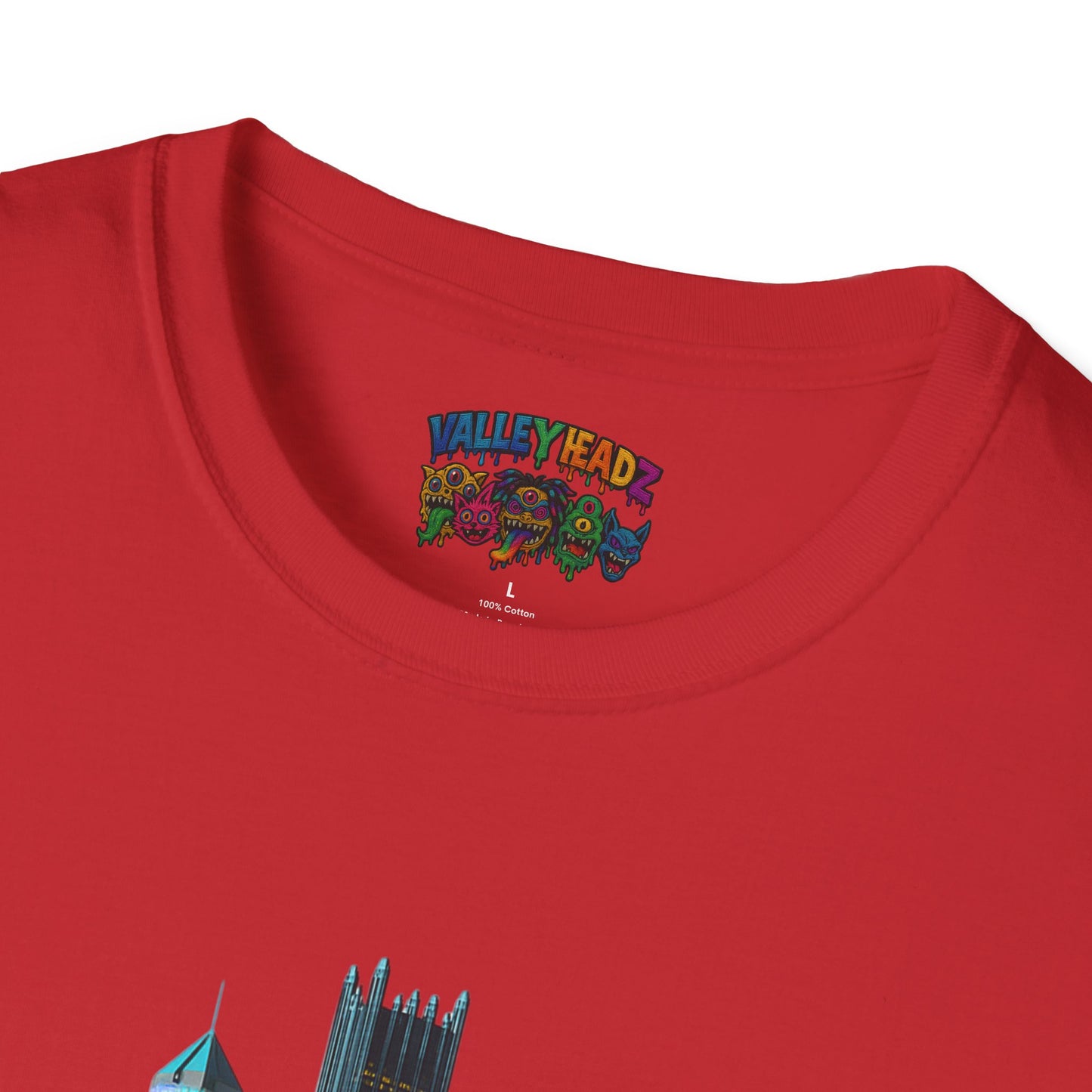 🌐 “Valley Worldz: Steel-City Sphere” Unisex Softstyle Tee 🌐