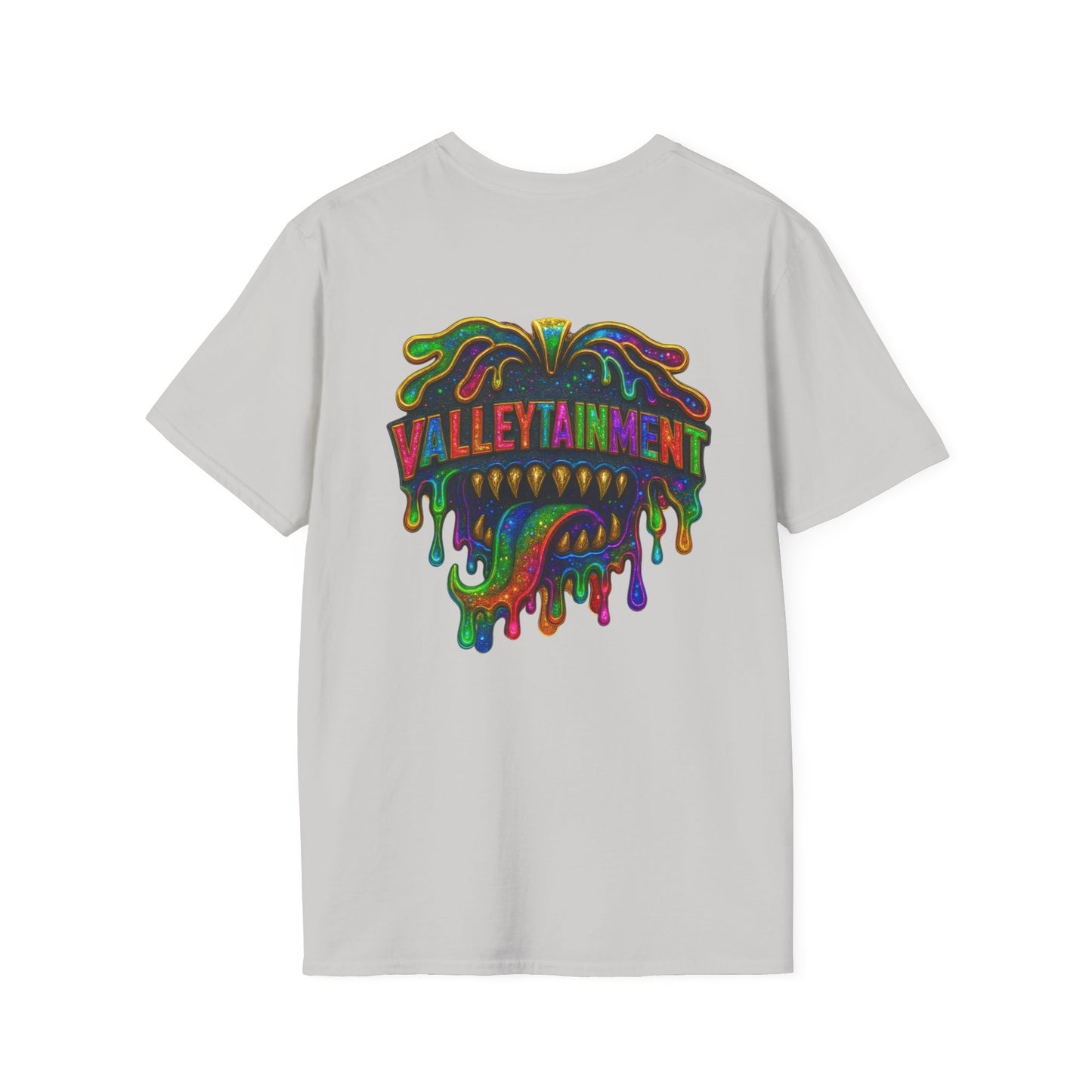 TRIP THA DEMON: The Rainbow-Spitting Streetwear Devil Taking Over the Culture
Valleytainment' Design on back Vibrant Unisex T-Shirt for Festivals, Streetwear, Gift